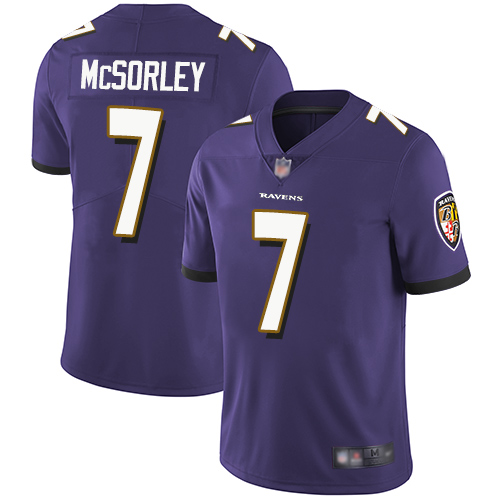 Baltimore Ravens Limited Purple Men Trace McSorley Home Jersey NFL Football 7 Vapor Untouchable
